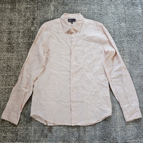 Vince Other - Vince. 100% Linen Long Sleeve Button Up Shirt Peach Mens Medium